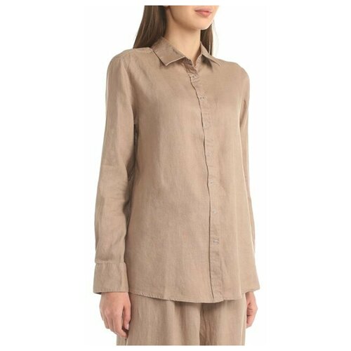Рубашка Maison David, размер M, бежево-коричневый рубашка maison david размер m бежево коричневый