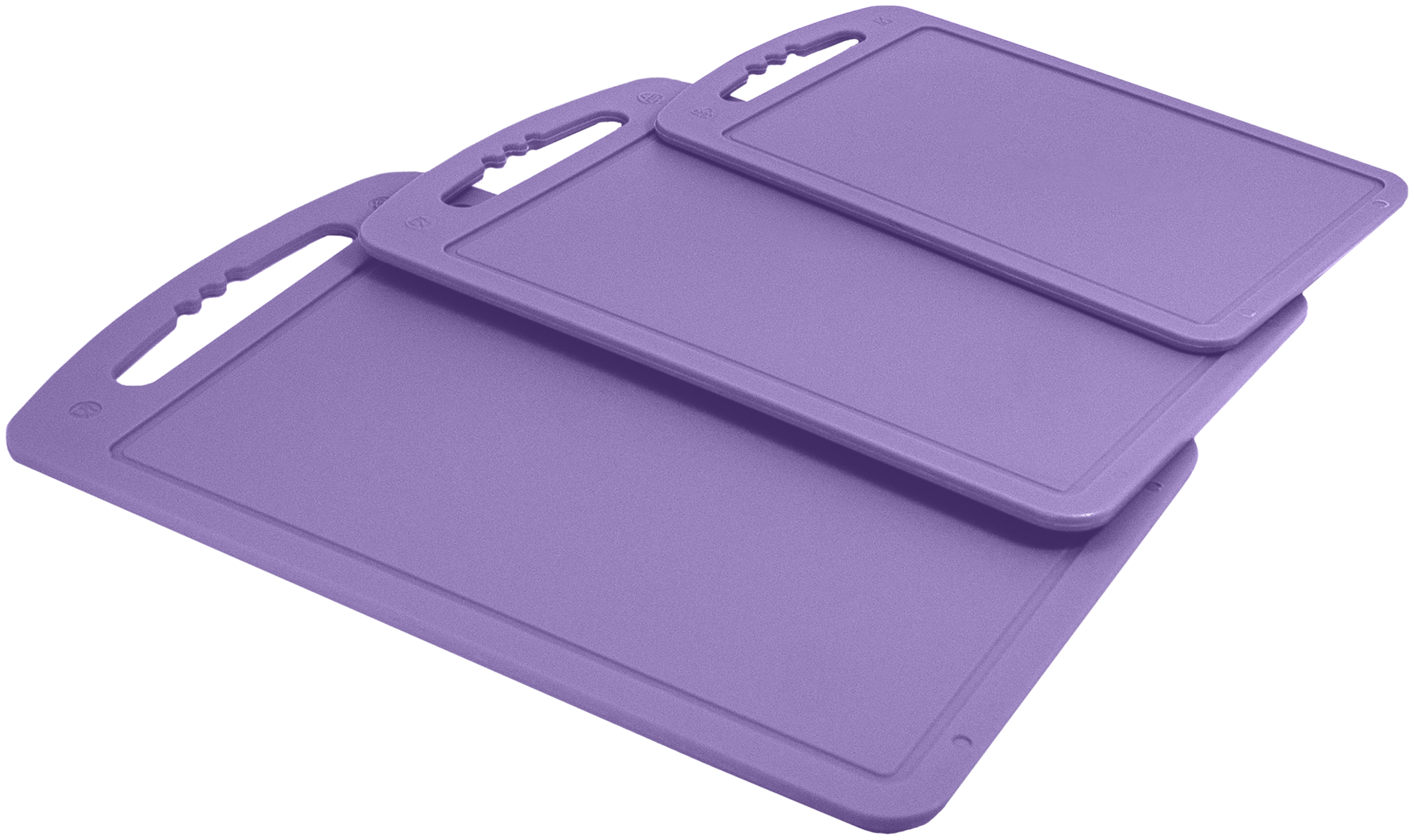 Доска разделочная набор пластиковая 3 шт фиолетовый С55ФИЛ - фотография № 9