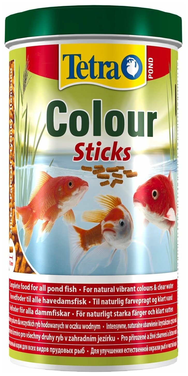 Корм для прудовых рыб Tetra Pond Colour Sticks 10 л (палочки, 8-12 мм) - фотография № 10