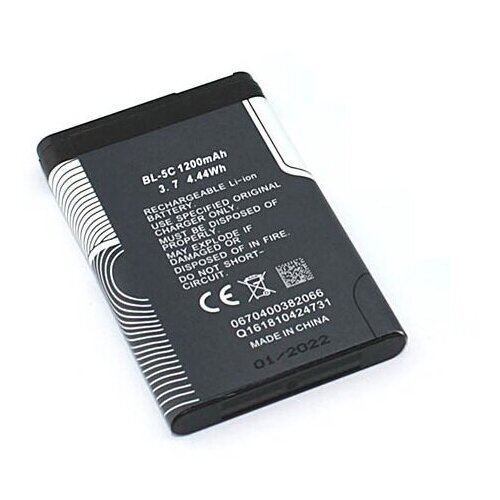 Аккумулятор для сотового телефона Nokia BL-5C, BL-5CA, BL-5CB, BL-5CV 3,7V 1200mAh код mb088228 аккумуляторная батарея ibatt 1050mah для myphone 6651 young 8815 tv 8815tv 8815tv foxy compact retto для telefunken tm600