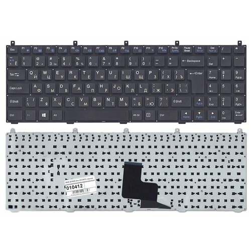 Клавиатура keyboard MP-08J46SU-430 для ноутбука DNS C5500 W765K W76T Clevo K107 B5120 B5121 C4500 C4800 черная без рамки широкий Enter 1500₽