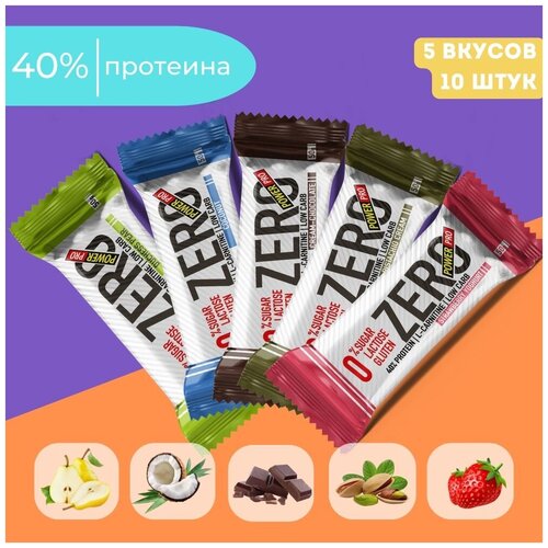 Протеиновые батончики Zero ассорти вкусов POWER PRO coolbar протеиновые батончики ассорти