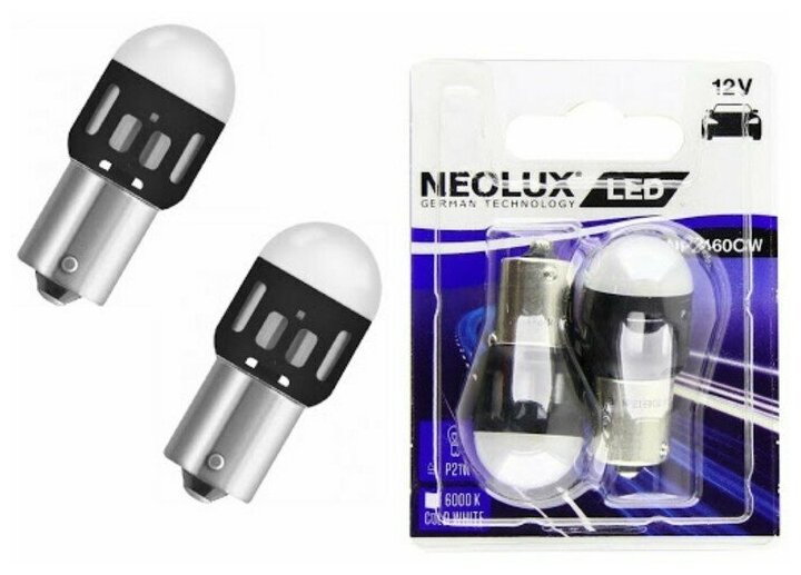 Лампа Neolux Светодиодная P21w Ba15s 1.2w Neolux арт. NP2160CW02B