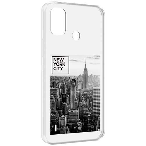 Чехол MyPads черно белый Нью-Йорк для Itel A48 задняя-панель-накладка-бампер чехол mypads черно белый нью йорк для meizu m5 note задняя панель накладка бампер