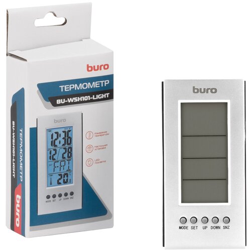 Термометр Buro BU-WSH101-LIGHT серебристый 80900₽