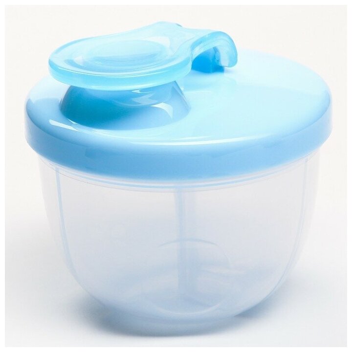 Контейнер для хранения детского питания ТероПром 7653249, 3 секции, 9,2х8,8х8см, цвет голубой