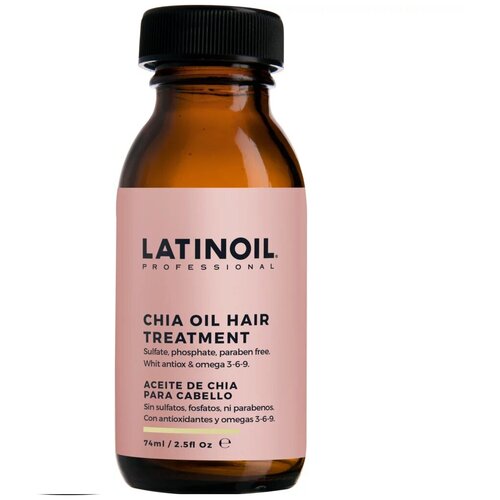 Latinoil, Chia Oil Hair Treatment, Масло Чиа для глубокого восстановления волос, 74 мл