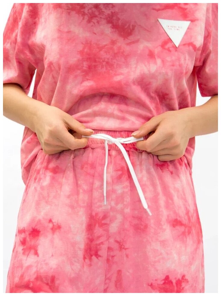 Розовая хлопковая пижама / INDEFINI / 2177TBDS - фотография № 5