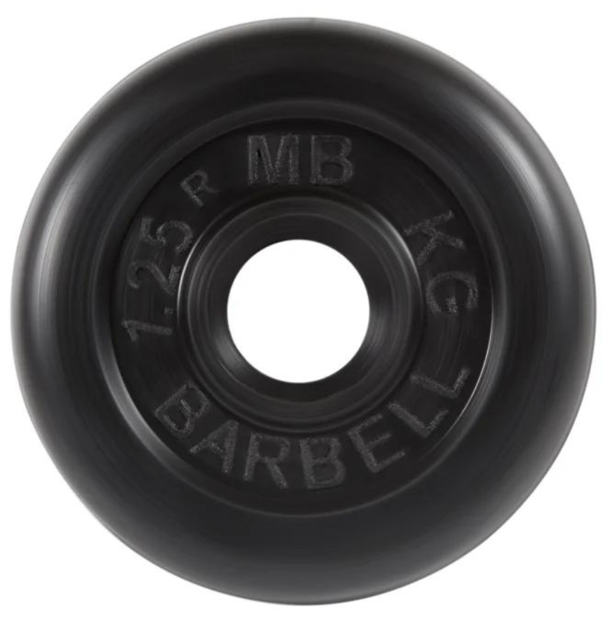 Диск MB Barbell Стандарт MB-PltB31 1.25 кг черный