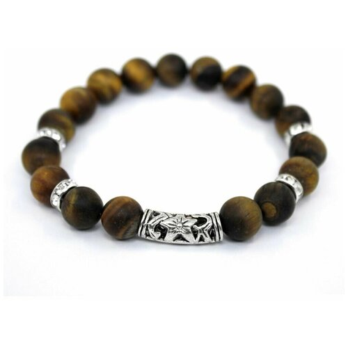 фото Handinsilver ( посеребриручку ) браслет из матового камня тигровый глаз 10мм и ракушкой
