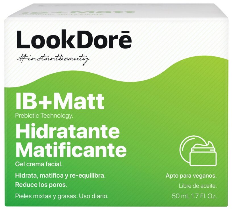 LOOK DORE IB MATT MOISTURIZING MATTIFYING GEL CREAM матирующий гель-крем для проблемной кожи лица 50 мл