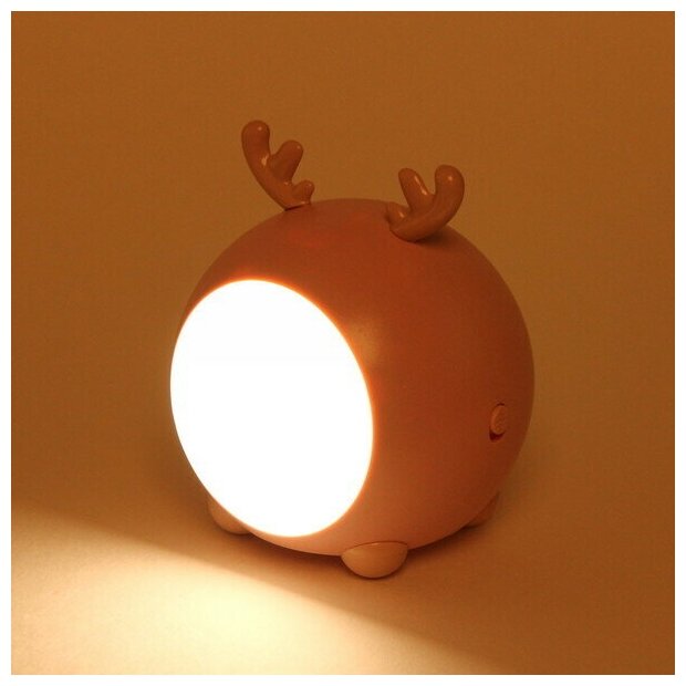 Светильник "Marmalade-Cute deer" LED цвет розовый - фотография № 7