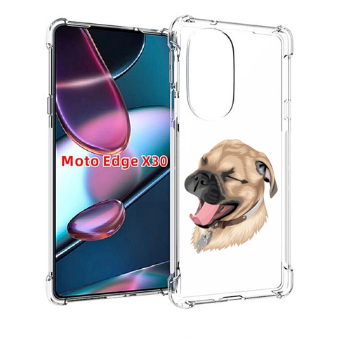 Чехол MyPads очень-довольная-собака для Motorola Moto Edge X30 задняя-панель-накладка-бампер