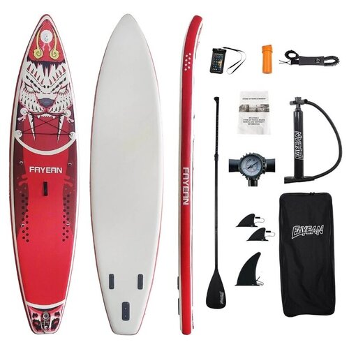 фото Sup board (сапборд) надувная доска tiger red 11.5(350*84*15) (полный комплект) fayean