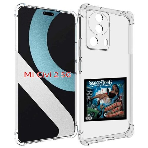 Чехол MyPads Snoop Dogg MALICE N WONDERLAND для Xiaomi Civi 2 задняя-панель-накладка-бампер чехол mypads snoop dogg malice n wonderland для xiaomi black shark 5 задняя панель накладка бампер