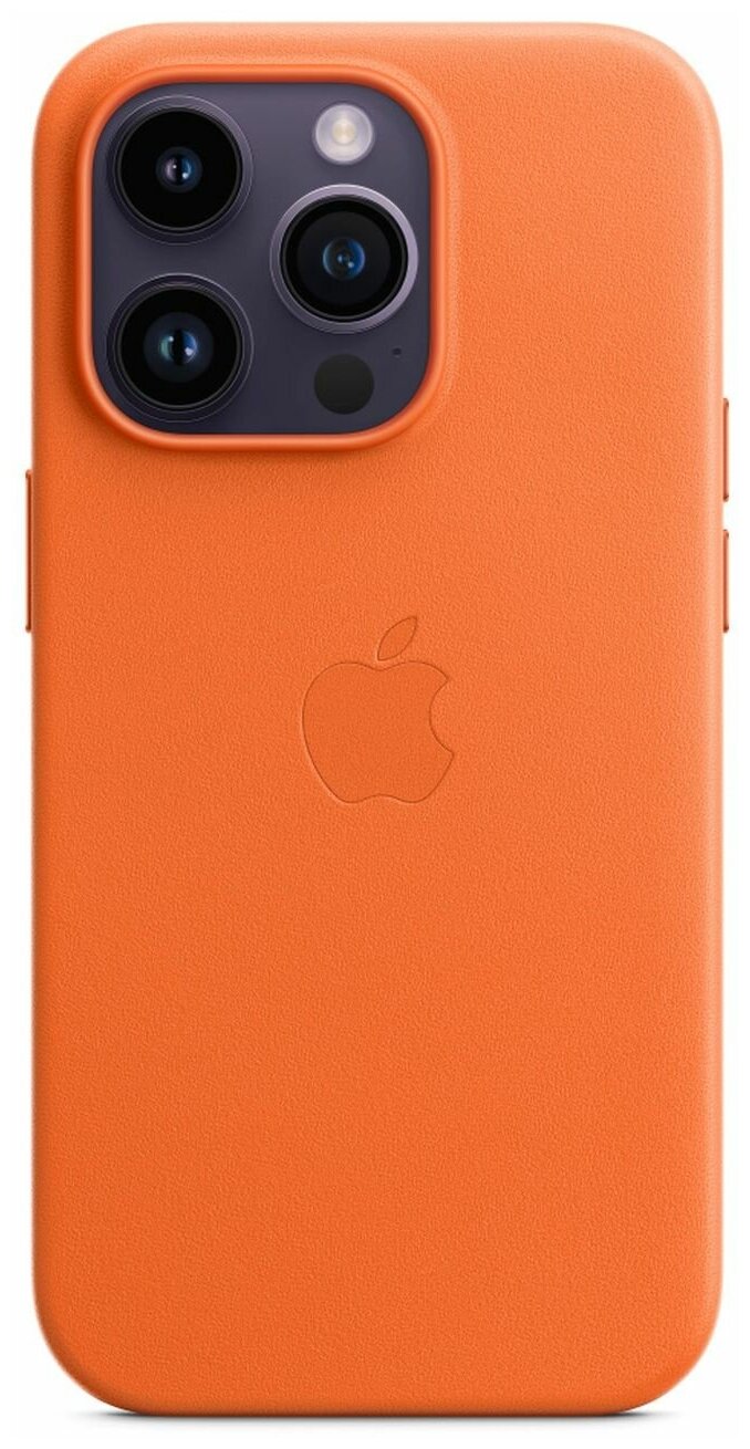 Чехол Apple iPhone 14 Pro Leather MagSafe Orange / Оранжевый