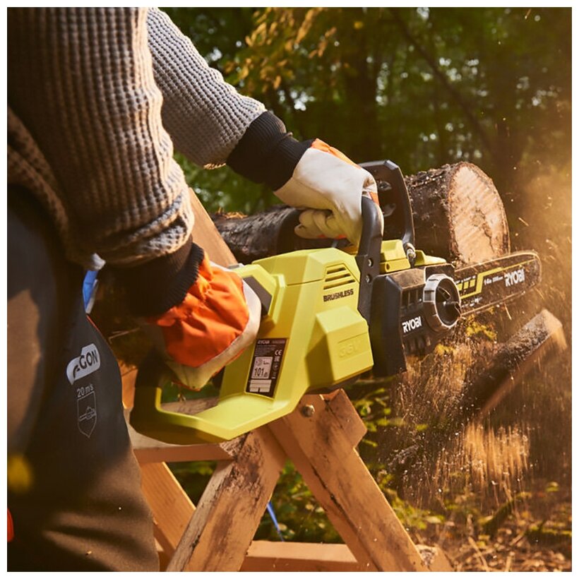 Бесщеточная цепная пила Ryobi - фото №4