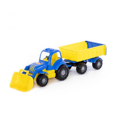 Трактор с прицепом №1 и ковшом «Силач», микс трактор игрушечный силач с прицепом 2 с ковшом 45034