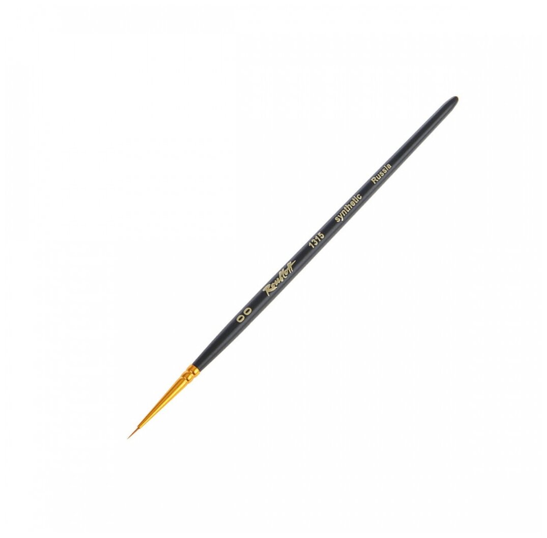 фото Кисть Roubloff 1315 рыжая жесткая синтетика с укороченной выставкой, круглая, с короткой ручкой