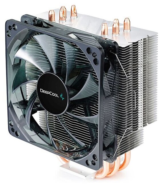 Устройство охлаждения(кулер) Deepcool Gammaxx 400 Blue Basic Soc-AM5/AM4/1151/1200/1700 черный 4-pin 18-30dB Al+Cu 130W 640gr Ret