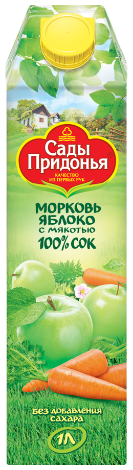 Сок Сады Придонья Яблоко-Морковь с мякотью