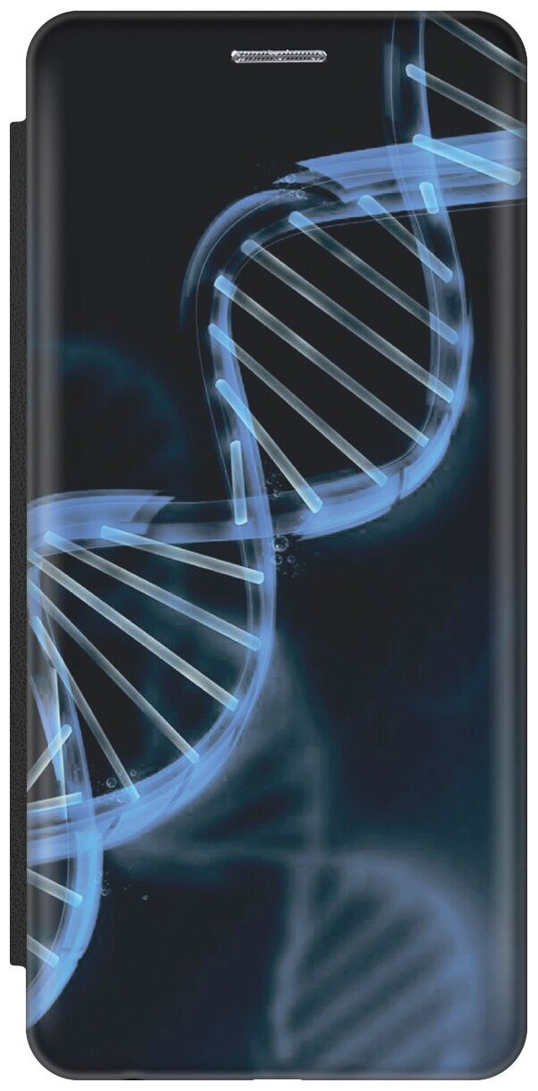 Чехол-книжка Цепочка ДНК на Xiaomi Redmi Note 8 Pro / Сяоми Редми Ноут 8 Про черный