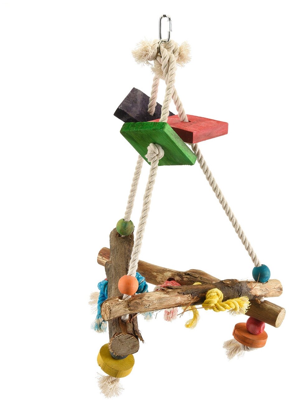 Игрушка для птиц Wagners HAPPY BIRD "Верёвочная пирамида", 27х5х33см (Германия) - фотография № 1