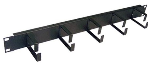 фото Кабельный органайзер Горизонтальный Lanmaster (TWT-ORG1U-5V ) односторонний кольца 1U шир:19"