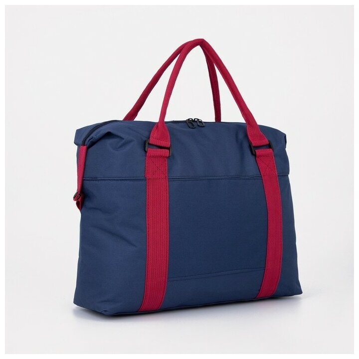 фото Сумка спорт Классик, 40*13*29, отд на молнии, н/карман, синий 9193316