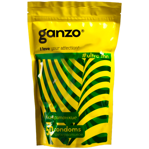 Презервативы Ganzo Ultra Thin, 50 шт. презервативы ganzo ultra thin ультра тонкие 12 шт