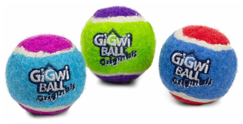Игрушка для собак GIGWI G-Ball Три мяча с пищалкой (4 см)