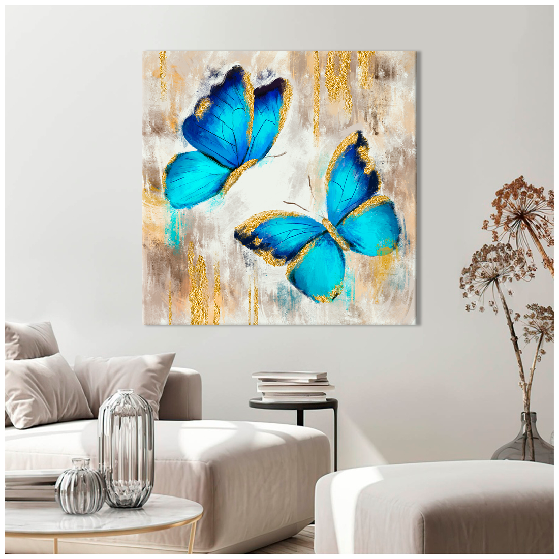Картина интерьерная на холсте Art. home24 Бабочки, 150 x 100