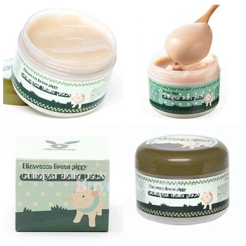 Elizavecca/Green Piggy Collagen Jella Pack/Маска для лица, с коллагеном, эффект лифтинга