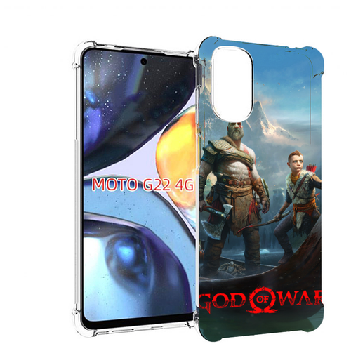 чехол mypads god of war кратос атрей для vivo y35 4g 2022 vivo y22 задняя панель накладка бампер Чехол MyPads God Of War Кратос Атрей для Motorola Moto G22 4G задняя-панель-накладка-бампер