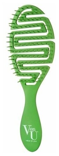 Расческа для волос зеленая Von-U Spin Brush Green