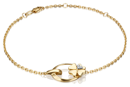 Браслет PLATINA jewelry из золота 585 пробы с бриллиантом 