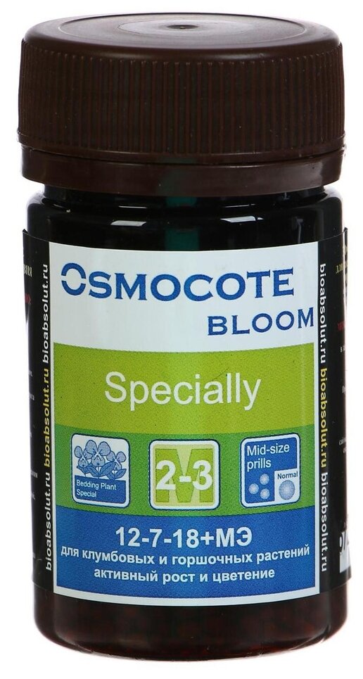 Удобрение Osmocote Bloom 2-3 мес. (12-7-18+МЭ), 0.05 л, 0.081 кг - фотография № 1