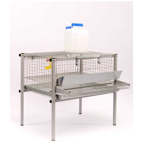 Клетка FERMAMARKET для перепелов на 30 голов для дома, железный каркас, металлическая сетка, кормушка для птиц, ниппельная поилка, поддон