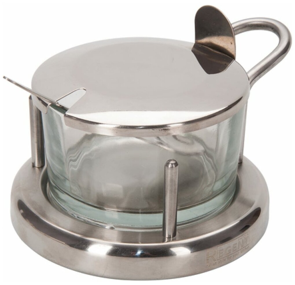 фото Сахарница с ложкой Regent Inox Linea Desco 380ml 93-DE-ZU-09