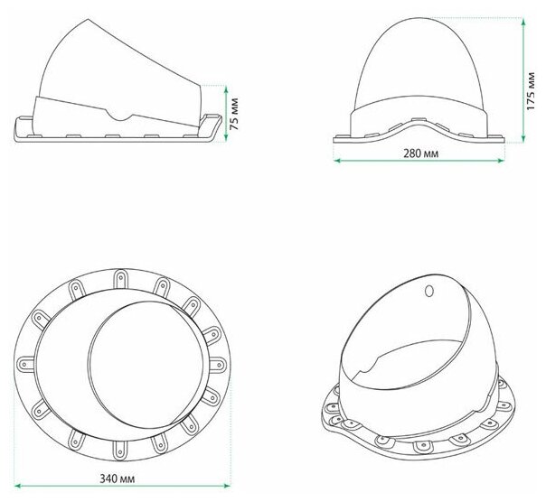 Проходной элемент для металлочерепицы Krovent Base-VT Wave 125/150, RAL 8017 коричневый - фотография № 2