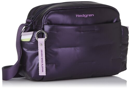 Сумка кросс-боди Hedgren HCOCN02, фактура стеганая, фиолетовый, зеленый