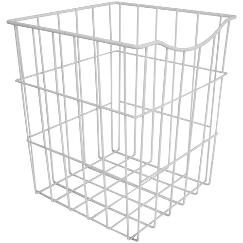 Корзина для белья в шкаф 25х25х30 см цвет белый 1998₽
