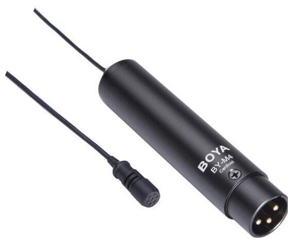 Микрофон петличный кардиоидный профессиональный Boya BY-M4C с XLR (3-pin) разъёмом