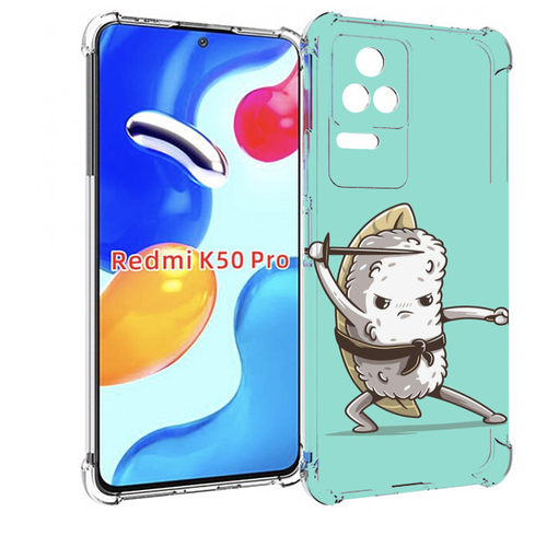 Чехол MyPads злой суши детский для Xiaomi Redmi K50 / K50 Pro задняя-панель-накладка-бампер