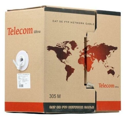 Кабель Telecom Ultra FTP 4 пары кат.5е (бухта 305м) p/n: TFS44050E\\\\44048e