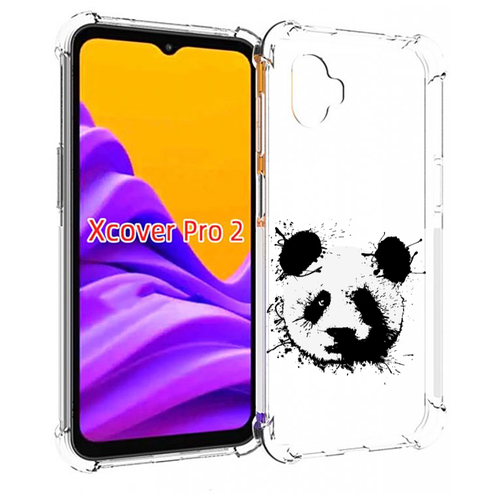 чехол mypads клякса панда для samsung galaxy xcover 5 задняя панель накладка бампер Чехол MyPads клякса-панда для Samsung Galaxy Xcover Pro 2 задняя-панель-накладка-бампер