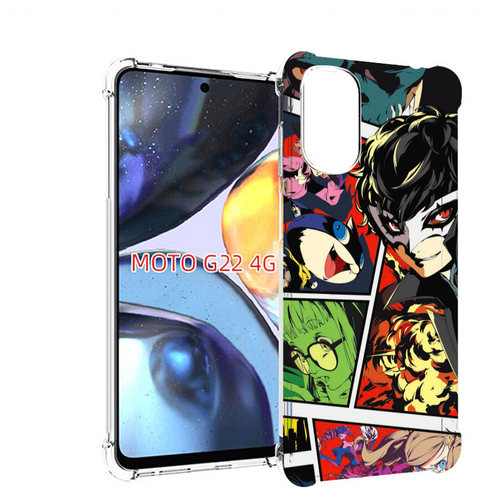 Чехол MyPads Persona 5 art для Motorola Moto G22 4G задняя-панель-накладка-бампер