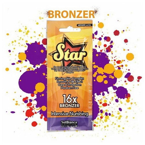 Купить TAN MASTER Крем для загара в солярии Star с натуральным медом и маслом макадамии, 15 мл