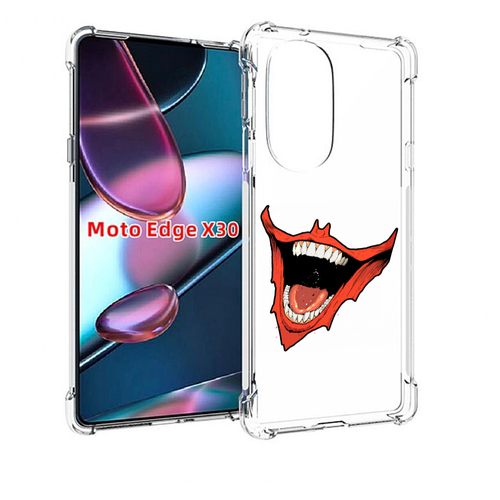 Чехол MyPads страшная-улыбка для Motorola Moto Edge X30 задняя-панель-накладка-бампер чехол mypads страшная змея в мантии для motorola moto edge x30 задняя панель накладка бампер