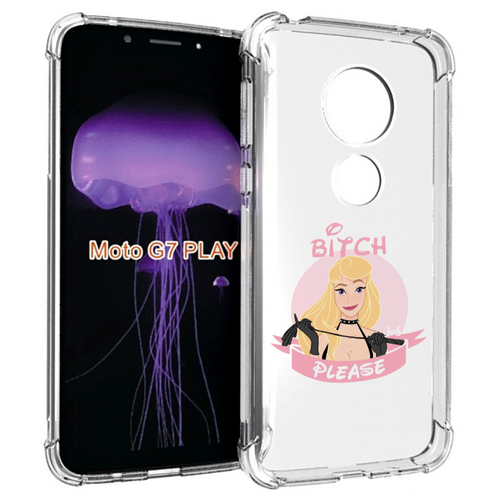 Чехол MyPads принцесса-аврора женский для Motorola Moto G7 Play задняя-панель-накладка-бампер